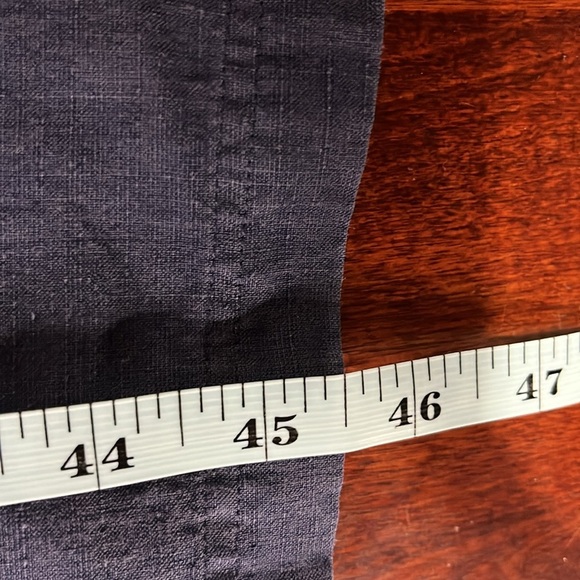 Lord & Taylor Womens Shift Dress 14 Navy Hidden Button Down Sleeveless 72% Silk - Picture 14 of 15